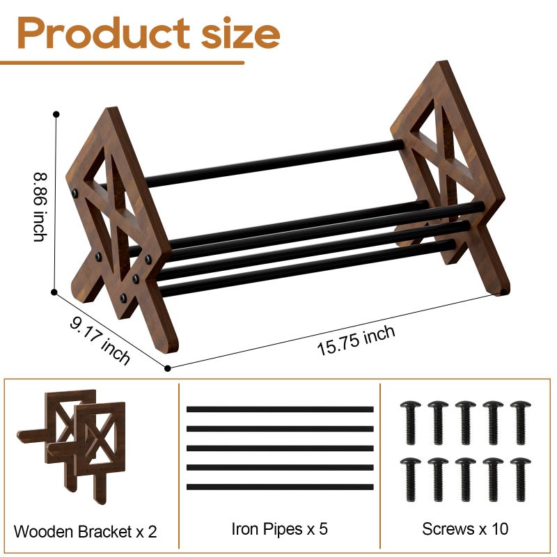 ART-GIFTREE Desktop Bookshelf Organizer  Wood Office Tabletop Book Storage Rack  Tilting Bookcase for Books/CDs/Magazine Display (Black) - Image 3